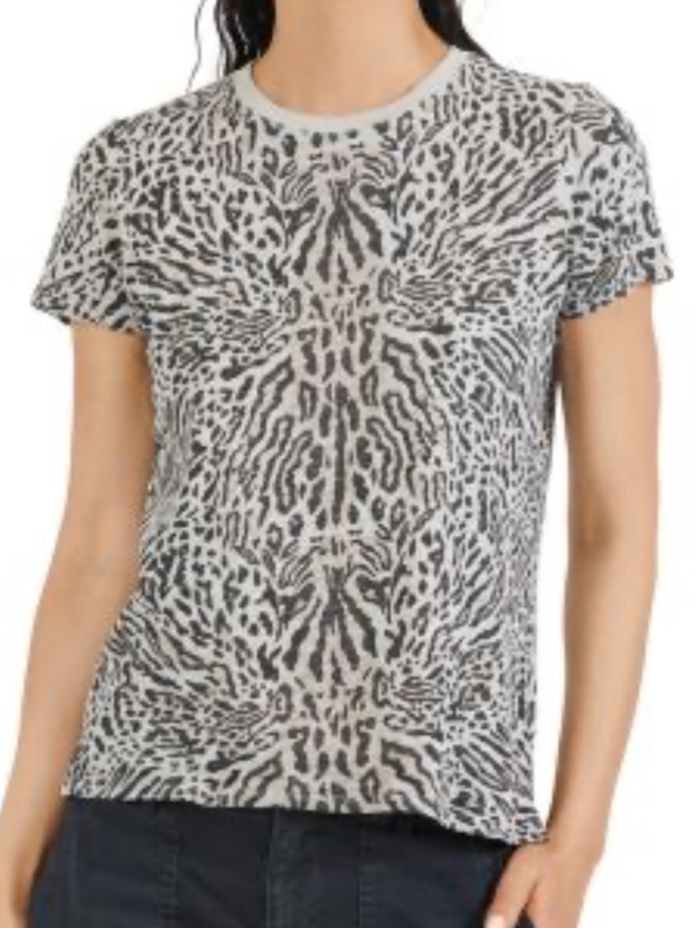 ATM Anthony Thomas Melillo Leopard Tee Short Sleeve Top Size‎ XS Cotton